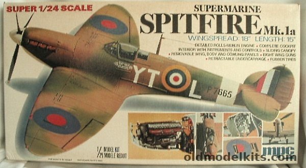 MPC 1/24 Supermarine Spitfire Mk.1a - (Airfix Molds), 2-3504 plastic model kit